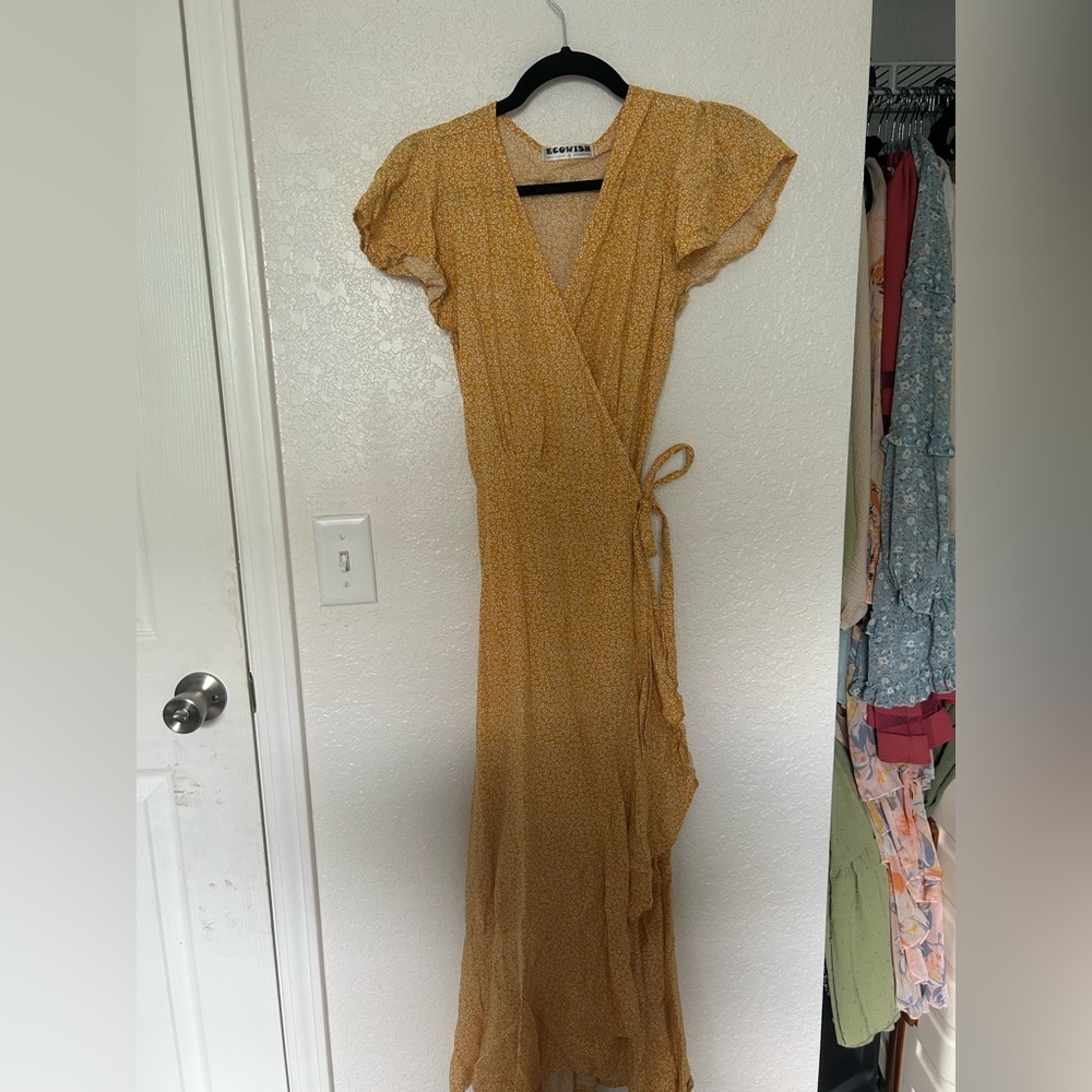 Yellow Wrap Dress